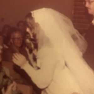Bridal veil and train, beautiful ivory lace & tule